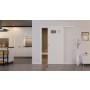 Front-Milieubild der vor der Wand laufenden Montana 6 LA 1 ClassicLine Weißlack Schiebetür - Hörmann