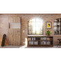 Detail-Milieuansicht von HÖRMANN Innentür Pure 2 Nordeiche Duradecor DesignLine mit Lichtausschnitt quer mit bündiger Lisene Plain 79-7