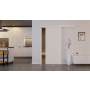 Front-Milieuansicht der vor der Wand laufenden CLASSEN Schiebetür Dynamic 3.30 Weißlack RAL 9010