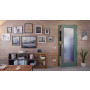 Front-Milieuansicht von CLASSEN Innentür Frame 5.6 Uni Green Dekorfolie mit Lichtausschnitt