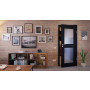 Front-Milieuansicht von Schwarz RAL 9005 LA 12 Mattlack ProLine Innentür - Hörmann