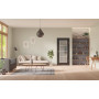 Front-Milieuansicht von GARANT Zimmertür 0901-60 Black Resopal mit Lichtausschnitt LA-2 Sprosse SP10