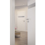 CloseUp-Milieuansicht von HÖRMANN Innentür Pure 1 Weißlack DesignLine mit Lichtausschnitt quer