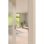 CloseUp-Milieuansicht von GARANT Zimmertür 0105-60 Pearl White CPL mit Lichtausschnitt LA-DIN