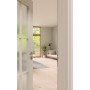 CloseUp-Milieuansicht von GARANT Zimmertür D354-60 Designer White Resopal mit Lichtausschnitt LA-2 Sprosse SP2