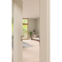 CloseUp-Milieuansicht von GARANT Zimmertür 0105-60 Pearl White CPL mit Lichtausschnitt LA-4 mittig