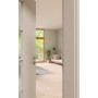 CloseUp-Milieuansicht von GARANT Zimmertür 0160-60 Silver Grey CPL mit Lichtausschnitt LA-4 mittig Sprosse SP10
