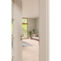 CloseUp-Milieuansicht von GARANT Zimmertür D354-60 Designer White Resopal mit Lichtausschnitt LA-4 mittig Sprosse SP10