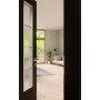 CloseUp-Milieuansicht von GARANT Zimmertür 0901-60 Black Resopal mit Lichtausschnitt LA-5 schlossseitig Sprosse SP10