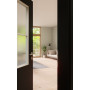 CloseUp-Milieuansicht von GARANT Zimmertür 0901-60 Black Resopal mit Lichtausschnitt LA-6 Sprosse SP0
