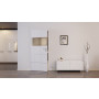 Front-Milieuansicht von HÖRMANN Innentür Pure 2 Eiche Weiß Duradecor DesignLine mit Lichtausschnitt quer mit bündiger Lisene Plain 80-7