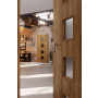 CloseUp-Milieuansicht von HÖRMANN Innentür Natureiche Duradecor ProLine mit Lichtausschnitt LA 14