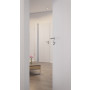 CloseUp-Milieuansicht von HÖRMANN Innentür Pure 1 Eiche Weiß Duradecor DesignLine mit Lichtausschnitt Bandseite