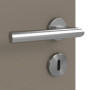 Detailansicht der Oberfläche von Taupe RAL 7048 LA Bullauge Mattlack ProLine Innentür - Hörmann