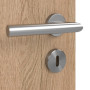 Detailansicht der Oberfläche von der Raucheiche LÖ Bullauge Laminat DuriTop (CPL) Optima Innentür - Jeld-Wen