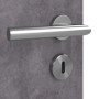 Detailansicht der Oberfläche von der Trend Concrete Anthrazit LÖ Bullauge CPL-DuriTop Optima Innentür - Jeld-Wen
