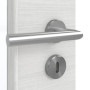 Detailansicht der Oberfläche von GARANT Zimmertür-Set Authentic Grigio quer CPL mit Lichtausschnitt LA-DIN mit Zarge und Drücker