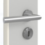 Detailansicht der Oberfläche von GARANT Zimmertür D92-60 Dove Grey Resopal mit Lichtausschnitt LA-DIN