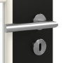 Detailansicht der Oberfläche von GARANT Zimmertür 0901-60 Black Resopal mit Lichtausschnitt LA-DIN Sprosse SP0
