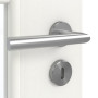 Detailansicht der Oberfläche von GARANT Zimmertür Authentic Bianco CPL mit Lichtausschnitt LA-DIN Sprosse SP0