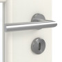 Detailansicht der Oberfläche von GARANT Zimmertür Weiß Struktur Premium CPL mit Lichtausschnitt LA-DIN Sprosse SP0