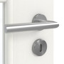 Detailansicht der Oberfläche von GARANT Zimmertür Authentic Bianco CPL mit Lichtausschnitt LA-DIN Sprosse SP1