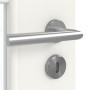 Detailansicht der Oberfläche von GARANT Zimmertür Weißlack 9016 CPL mit Lichtausschnitt LA-DIN Sprosse SP1