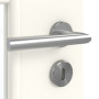 Detailansicht der Oberfläche von GARANT Zimmertür 0105-60 Pearl White CPL mit Lichtausschnitt LA-DIN Sprosse SP10