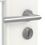 Detailansicht der Oberfläche von GARANT Zimmertür Authentic Bianco CPL mit Lichtausschnitt LA-DIN Sprosse SP10