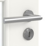 Detailansicht der Oberfläche von GARANT Zimmertür Weißlack 9016 mit Lichtausschnitt LA-DIN Sprosse SP10