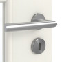 Detailansicht der Oberfläche von GARANT Zimmertür Weiß Struktur Premium GCK08 mit Lichtausschnitt LA-DIN Sprosse SP10