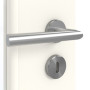 Detailansicht der Oberfläche von GARANT Zimmertür 0105-60 Pearl White CPL mit Lichtausschnitt LA-DIN Sprosse SP2