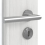 Detailansicht der Oberfläche von GARANT Zimmertür Authentic Grigio CPL mit Lichtausschnitt LA-DIN Sprosse SP2