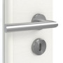 Detailansicht der Oberfläche von GARANT Zimmertür Quer Authentic Bianco CPL mit Lichtausschnitt LA-DIN Sprosse SP2