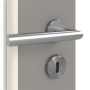 Detailansicht der Oberfläche von GARANT Zimmertür U12115SD Platingrau GHK08 mit Lichtausschnitt LA-DIN Sprosse SP2