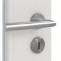 Detailansicht der Oberfläche von GARANT Zimmertür 0160-60 Silver Grey CPL mit Lichtausschnitt LA-DIN Sprosse SP4