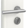 Detailansicht der Oberfläche von GARANT Zimmertür Authentic Bianco CPL mit Lichtausschnitt LA-DIN Sprosse SP4
