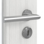 Detailansicht der Oberfläche von GARANT Zimmertür Authentic Grigio CPL mit Lichtausschnitt LA-DIN Sprosse SP4