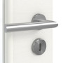 Detailansicht der Oberfläche von GARANT Zimmertür Quer Authentic Bianco CPL mit Lichtausschnitt LA-DIN Sprosse SP4