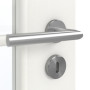 Detailansicht der Oberfläche von GARANT Zimmertür Authentic Bianco CPL mit Lichtausschnitt LA-2 Sprosse SP0