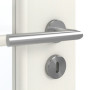 Detailansicht der Oberfläche von GARANT Zimmertür Weiß Struktur Premium CPL mit Lichtausschnitt LA-2 Sprosse SP0