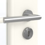 Detailansicht der Oberfläche von GARANT Zimmertür 0105-60 Pearl White CPL mit Lichtausschnitt LA-2 Sprosse SP1