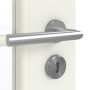 Detailansicht der Oberfläche von GARANT Zimmertür 0135-60 Rain Resopal mit Lichtausschnitt LA-2 Sprosse SP10