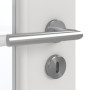 Detailansicht der Oberfläche von GARANT Zimmertür 0160-60 Silver Grey CPL mit Lichtausschnitt LA-2 Sprosse SP10