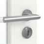 Detailansicht der Oberfläche von GARANT Zimmertür Authentic Bianco CPL mit Lichtausschnitt LA-2 Sprosse SP10
