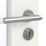 Detailansicht der Oberfläche von GARANT Zimmertür Quer Authentic Bianco CPL mit Lichtausschnitt LA-2 Sprosse SP10