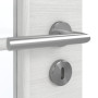 Detailansicht der Oberfläche von GARANT Zimmertür Quer Authentic Grigio GCK08 mit Lichtausschnitt LA-2 Sprosse SP10
