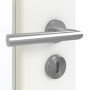 Detailansicht der Oberfläche von GARANT Zimmertür D354-60 Designer White Resopal mit Lichtausschnitt LA-2 Sprosse SP2