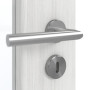 Detailansicht der Oberfläche von GARANT Zimmertür Authentic Grigio CPL mit Lichtausschnitt LA-2 Sprosse SP4