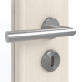 Detailansicht der Oberfläche von GARANT Zimmertür Authentic Perl GCK08 mit Lichtausschnitt LA-2 Sprosse SP4
